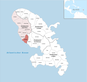 Location of the Case-Pilote commune in the {{{département}}}