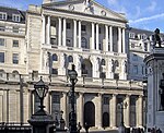 Het gebouw van de Bank of England, Londen