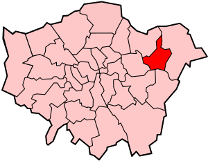 London Borough of Barking și Dagenham pe hartă