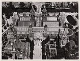 Luchtfoto van het Rijksmuseum met de Museumstraat in 1921.