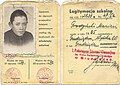 Marjan Grodyński Grudziądz School Card 1938-39