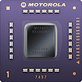 An illustration of Motorola's MPC7457 processor.