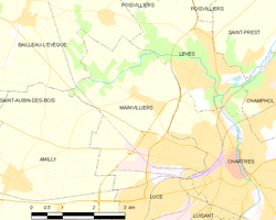 Kart over Mainvilliers (Eure-et-Loir)