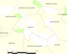 Mapa obce Mirepoix