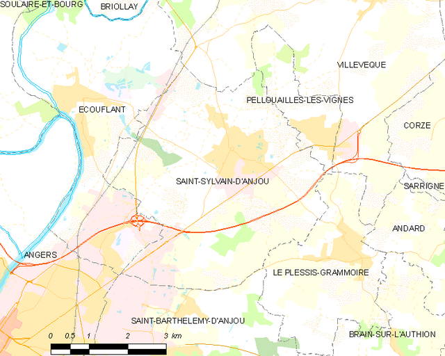 Poziția localității Saint-Sylvain-d'Anjou