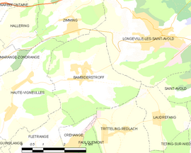 Mapa obce Bambiderstroff