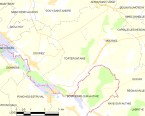 Poziția localității Tortefontaine