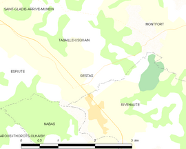 Mapa obce Gestas