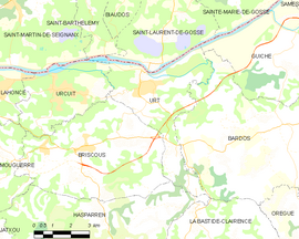 Mapa obce Urt