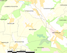 Mapa obce Mietesheim