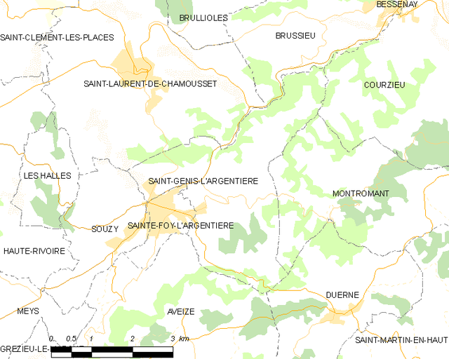 Saint-Genis-l'Argentière - Localizazion