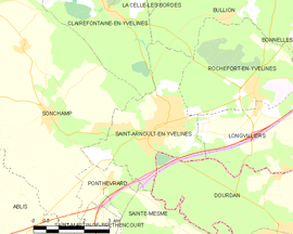 Mapa obce Saint-Arnoult-en-Yvelines