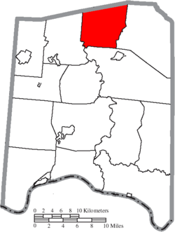 布拉顿镇区在亚当斯县的位置