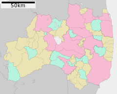 須賀川インターチェンジの位置（福島県内）