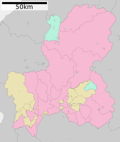 Mapa lokalizacyjna prefektury Gifu