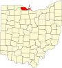 Ohion kartta, jossa on Ottawa County.svg