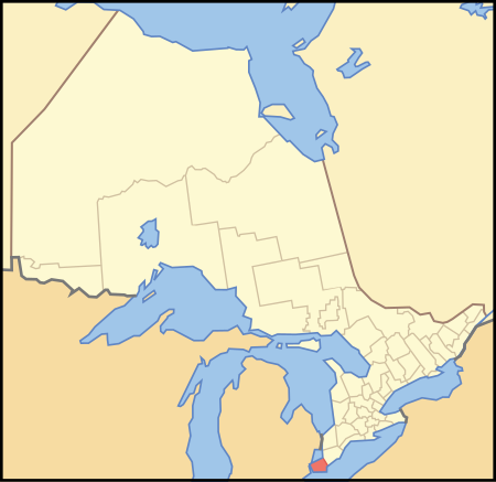 Map of Ontario ESSEX