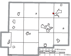 Map of Putnam County Ohio Highlighting West Leipsic Village.png
