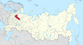 Poziția localității Regiunea Vologda