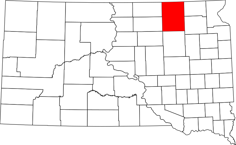 صورة:Map of South Dakota highlighting Brown County.svg
