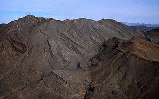 Aerial view of part of the mountain range