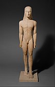 Μαρμάρινο άγαλμα του Κούρου (περ. 590-580 π.Χ.), Μητροπολιτικό Μουσείο Τέχνης, Νέα Υόρκη.