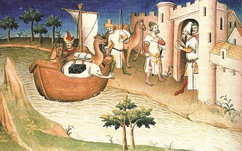 Marco Polo in China (Fig. In the book Il milione, 1298–1299)
