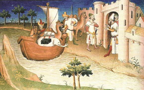 Marco Polo voyageant. Livre des merveilles, BNF Fr2810, vers 1410-1412