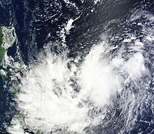 Tropical Depression 16W on September 17, to the east of the Philippines Mario Sept 17 2014.jpg