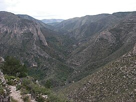 McKittrick Canyon view west from The Notch 2008.JPG