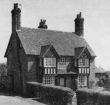 Mock Tudor semi-detached cottages, built c. 1870 Mentmore Cottages.gif