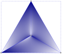 Dreieck, mit dem Sternwerkzeug erzeugt