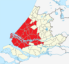 The area with all municipalities in the province South Holland