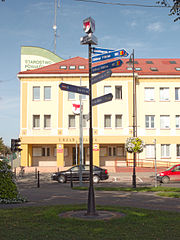 Twin town sign in Bielsk Podlaski
