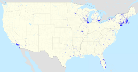 Map of Mobil stores in the continental United States