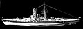 A Tosza osztályú Kaga japán csatahajó modellje.