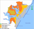 Carte hydrographique et géologique du comté de Mombasa au Kenya