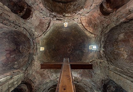 Interior of Jvari, a UNESCO World Heritage Site monastery from the 6th century located near Mtskheta, Georgia.