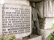 On the left is the memorial stone of the concentration camp association with an inscription that was erected in 1951