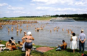 Химкинский пляж в 1964 году