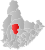 Åseral markert med rødt på fylkeskartet