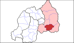 Localização de Ngoma na Província do Leste em Ruanda