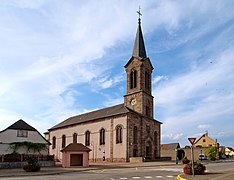 Église Sainte-Lucie, Niederhergheim, exterior