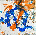 Nola-Nici 013, Fingerfarben auf Leinwand, 20 × 20 cm, 2021