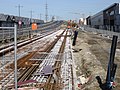Gleise auf der Noorderlaan im Bau