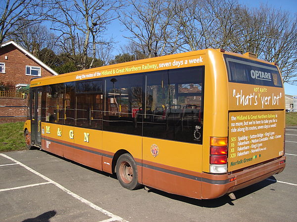 Norfolk Green bus painted in the M&GN livery