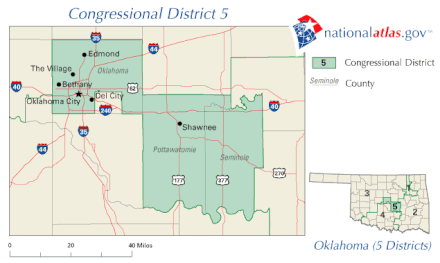 District 5 Oklahoma Map Oklahoma's 5Th Congressional District - Wikiwand