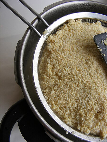 File:Okara in the sieve.jpg