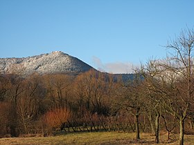 Mont Sainte-Odile kışın, Ottrott belediyesi.