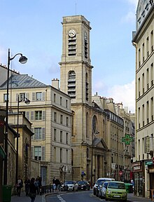 The church of Saint-Jacques-du-Haut-Pas on the Rue Saint-Jacques, where pilgrims setting out from Paris begin their walk to Compostela P1330762 Paris V rue St-Jacques n252 eglise St-Jacques-HP rwk1.jpg